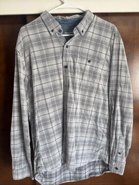 Michael Bastian Gray Plaid Button-Down Shirt